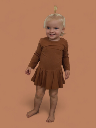 ESPRESSO LONG SLEEVE DREAM BODYSUIT DRESS