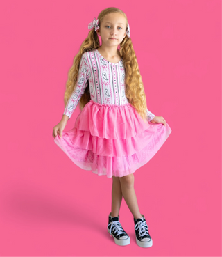 BOO AND BOWS LONG SLEEVE DREAM TUTU DRESS