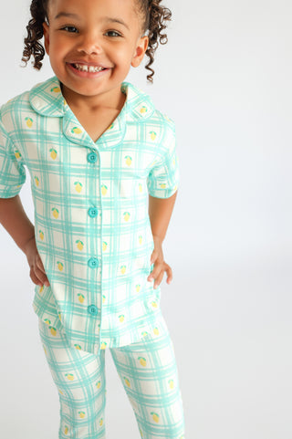 CITRUS GINGHAM DREAM GIRL'S FLARE SET