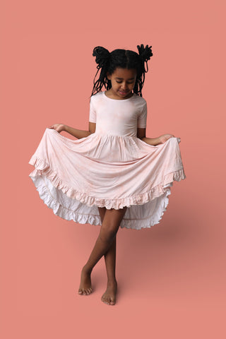 ORANGE CREAMSICLE DREAM RUFFLE DRESS