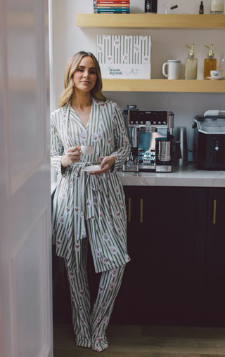 ROSIE'S MEADOW STRIPES WOMEN'S DREAM ROBE
