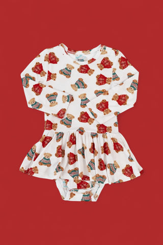 BEAR-Y COZY CHRISTMAS DREAM BODYSUIT DRESS