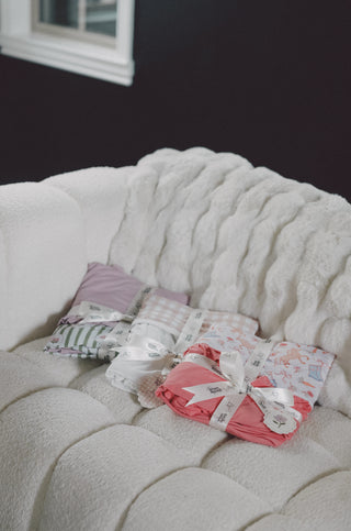 ROSIE'S MEADOW STRIPES DREAM RUFFLE BLANKET