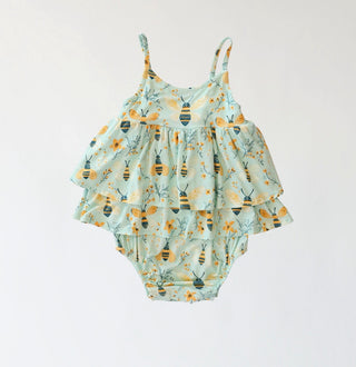 BUZZ & BLOOM DREAM RUFFLED BUBBLE ROMPER