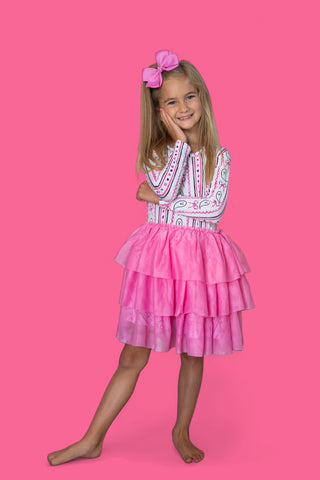 BOO AND BOWS LONG SLEEVE DREAM TUTU DRESS