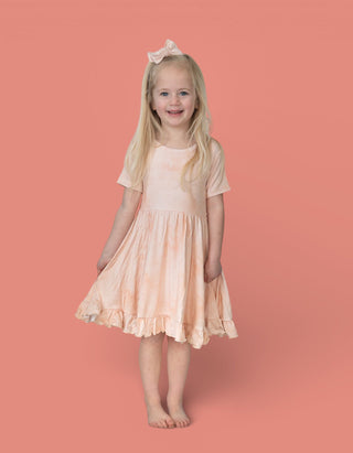 ORANGE CREAMSICLE DREAM RUFFLE DRESS