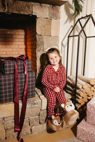 PEPPERMINT PLAID DREAM GIRL'S FLARE SET