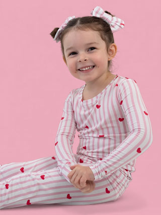 SWEETHEART STRIPES DREAM BOW HAIR CLIPS