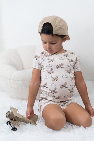 PLANE FUN DREAM SHORT SET