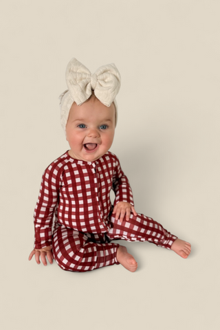 PEPPERMINT PLAID DREAM ROMPER