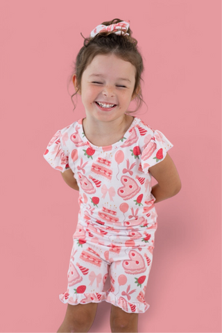 BERRY SWEET BIRTHDAY DREAM RUFFLE SHORT SET
