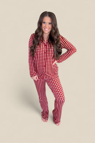 PEPPERMINT PLAID WOMEN'S DREAM FLARE SET