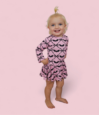 BATTY BOWS LONG SLEEVE DREAM BODYSUIT DRESS