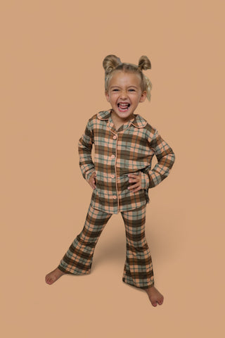 HARVEST TARTAN DREAM GIRL'S FLARE SET