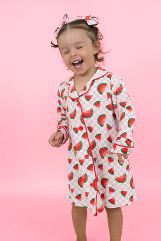 ONE IN A MELON CHECKERS GIRL'S DREAM GOWN