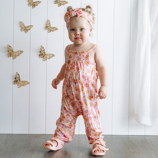 BUTTERFLY DAISY DREAM SMOCKED JUMPSUIT