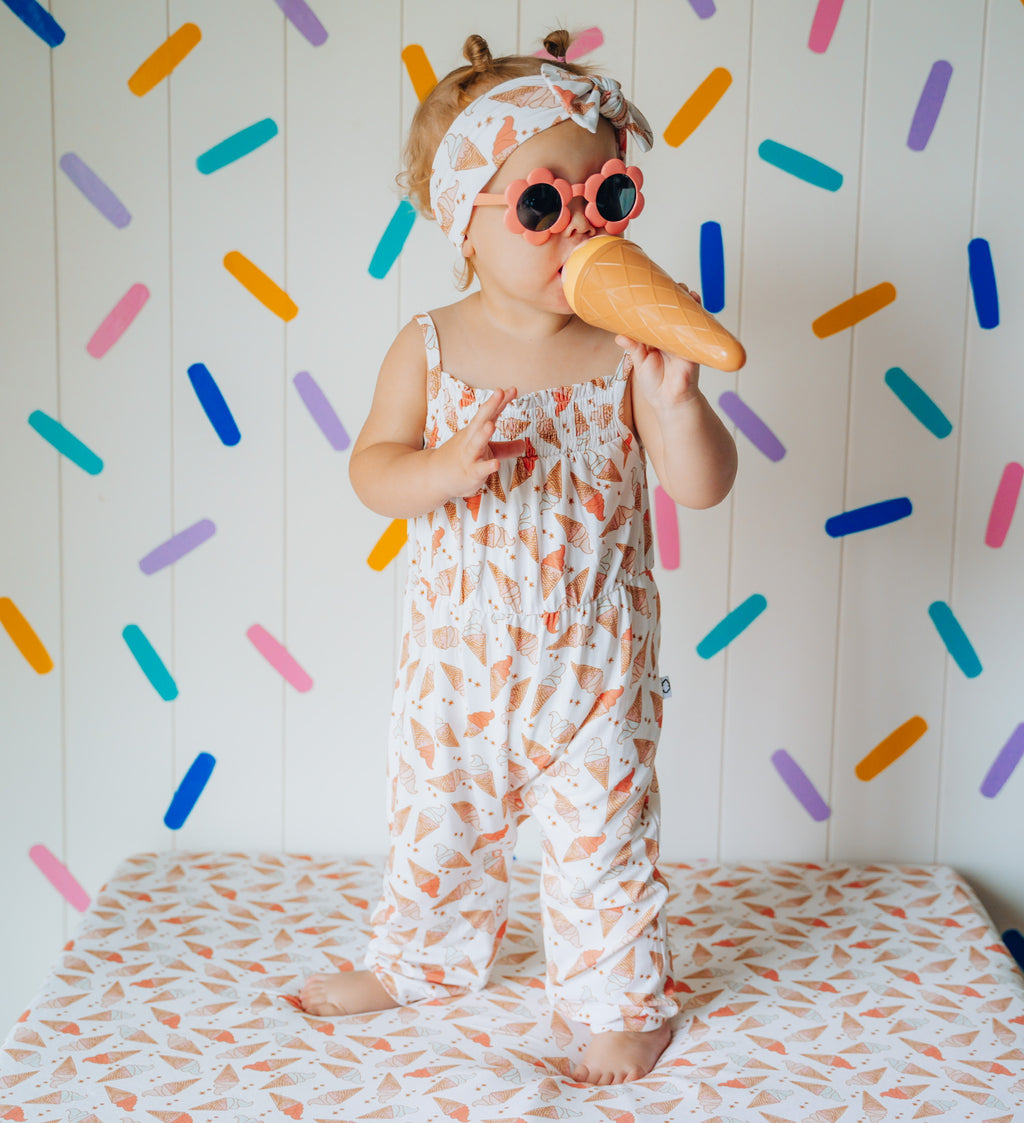 ICE CREAM DREAMZZZ DREAM SMOCKED JUMPSUIT DREAM BIG LITTLE CO