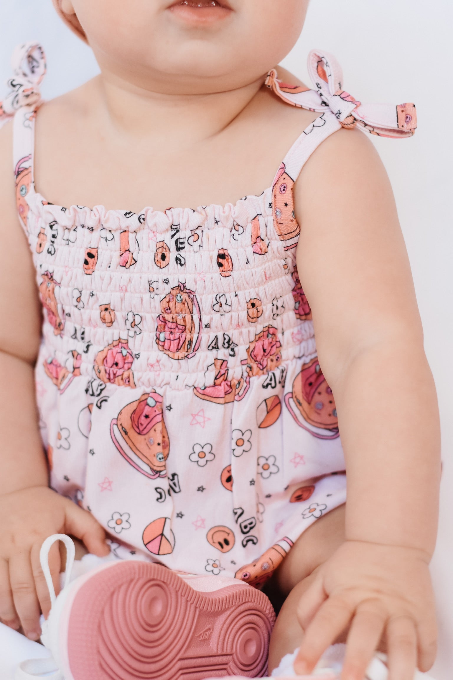 SCHOOL DREAMZZZ SMOCKED BUBBLE ROMPER DREAM BIG LITTLE CO