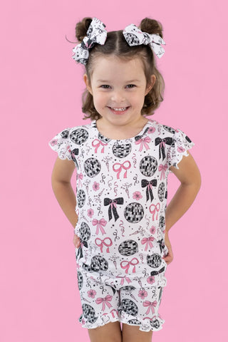 MIDNIGHT DISCO DARLING DREAM RUFFLE SHORT SET