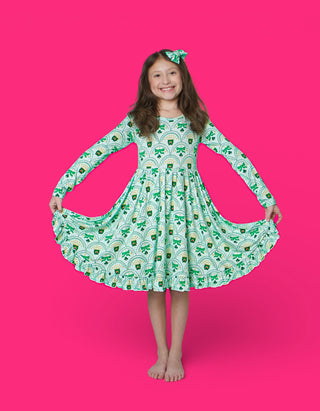 CLOVER & COINS DREAM RUFFLE DRESS