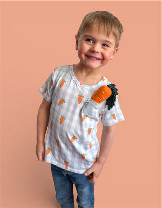 SPRING HARVEST CHECK DREAM POCKET TEE