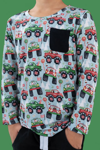 REVVED UP FOR CHRISTMAS DREAM LONG SLEEVE POCKET TEE