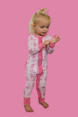 BALLET BOW BLISS DREAM RUFFLE ROMPER