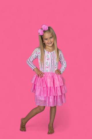BOO AND BOWS LONG SLEEVE DREAM TUTU DRESS