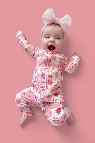 BERRY SWEET BIRTHDAY DREAM RUFFLE ROMPER