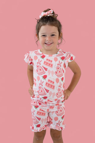 BERRY SWEET BIRTHDAY DREAM RUFFLE SHORT SET