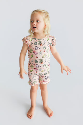 IN THE GARDEN DREAM RUFFLE SHORT SET