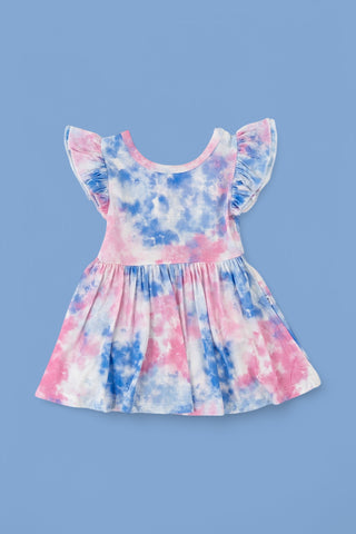 Cotton Candy Tie Dye Dream Cap Sleeve Bodysuit Dress