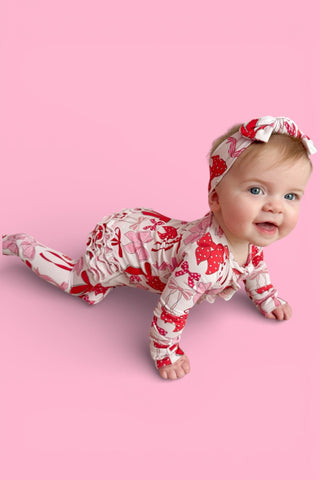 BE MINE BOWS DREAM RUFFLE ROMPER