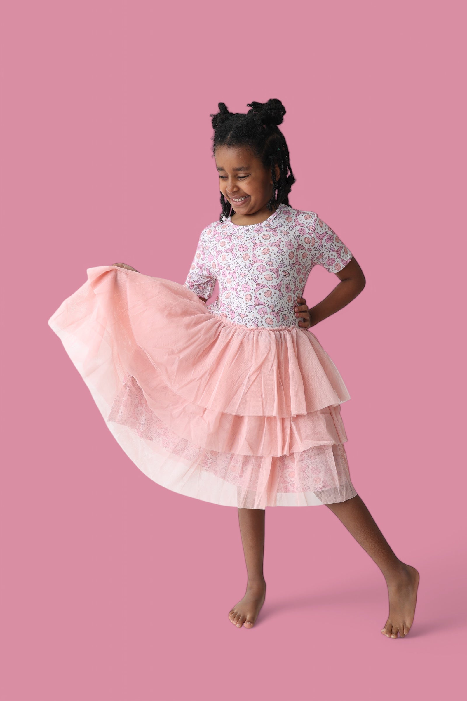 mermaid magic tutu dress Lola + The Boys Pinky Mermaid Magic Tutu Dress, 6