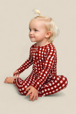 PEPPERMINT PLAID DREAM ROMPER