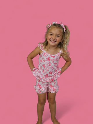 BOW CHECKERED CHARM DREAM RUFFLE SHORTS