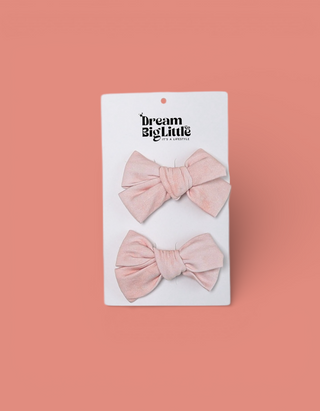 ORANGE CREAMSICLE DREAM BOW HAIR CLIPS