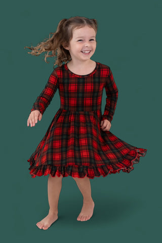 TARTAN CHEER DREAM RUFFLE DRESS