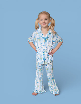 HEIRLOOM BLUE BLOOMS DREAM GIRL'S FLARE SET