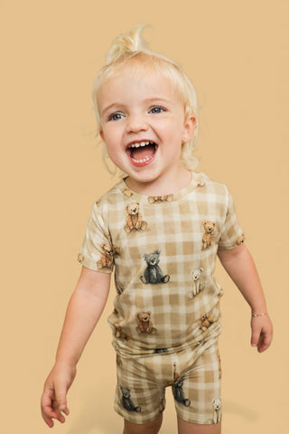 TEDDY CHECK DREAM SHORT SET