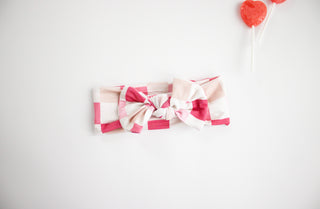 DREAMY PINK CHECKERS DREAM BOW