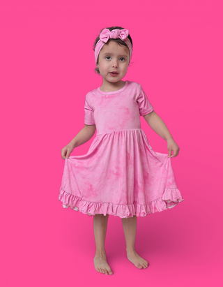 PINK DAYDREAM DREAM RUFFLE DRESS