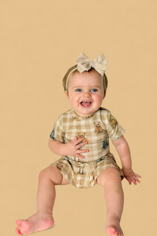 TEDDY CHECK DREAM BODYSUIT DRESS