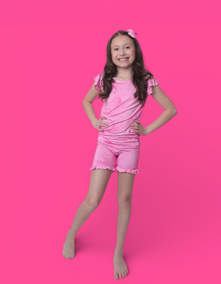 PINK DAYDREAM DREAM RUFFLE SHORT SET
