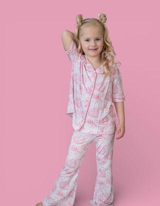 BLUSH BUNNY TOILE DREAM GIRL'S FLARE SET