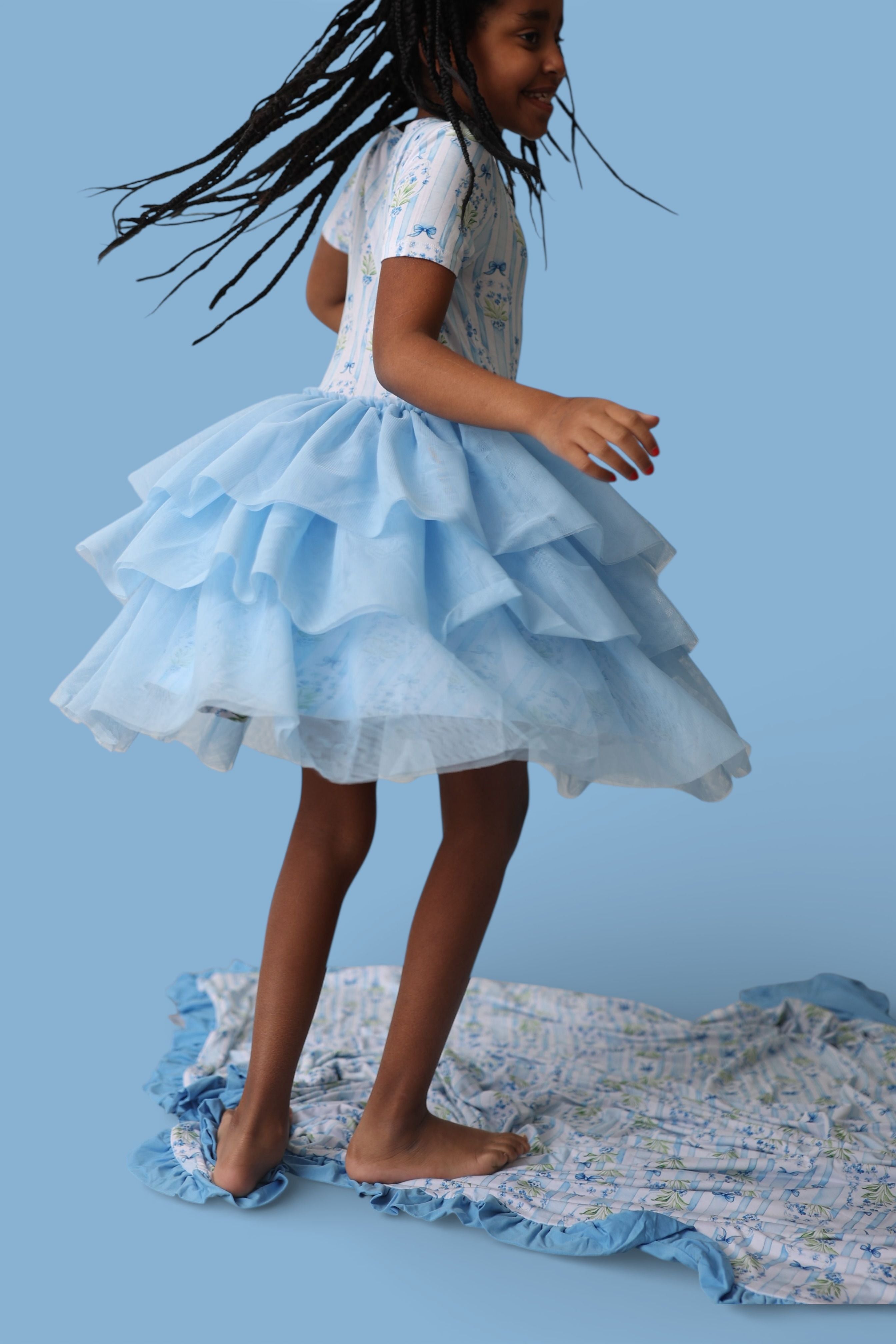 Heirloom Blue Blooms Dream Tutu Dress