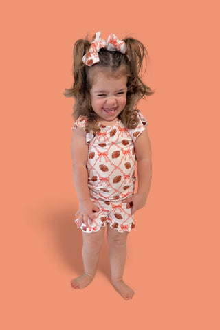 GAME DAY GLAM DREAM RUFFLE SHORT SET