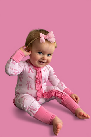 BALLET BOW BLISS DREAM RUFFLE ROMPER