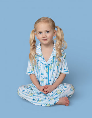 HEIRLOOM BLUE BLOOMS DREAM GIRL'S FLARE SET