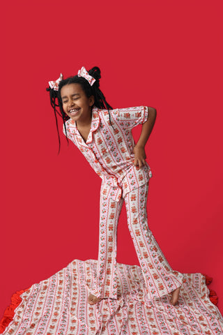 BERRY BEAR BLISS DREAM GIRL'S FLARE SET